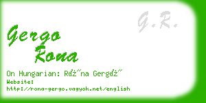 gergo rona business card